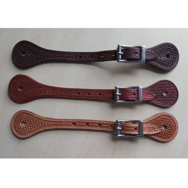 Spur Straps - Mens with Basket Tooling
